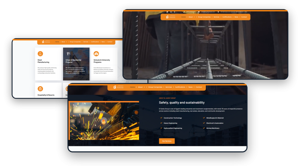 El Garhy Group project mockup