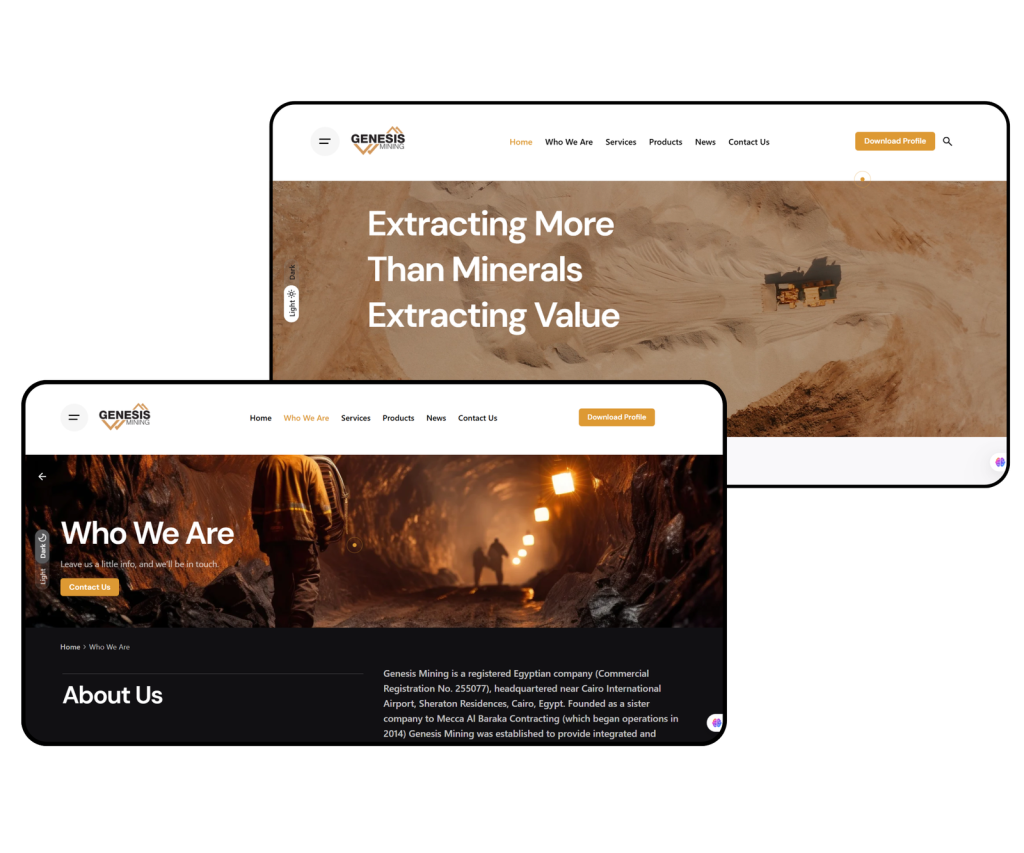 Genesis Mining project mockup